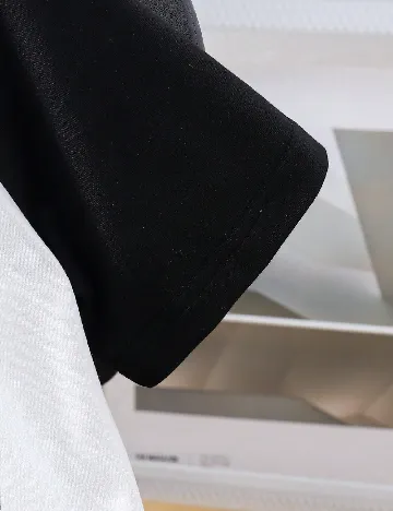 Tricou Shein Kids, alb/negru