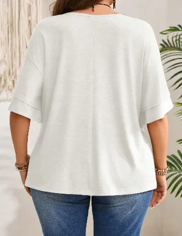 Bluza SHEIN CURVE, alb