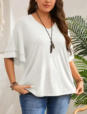 Bluza SHEIN CURVE, alb