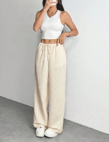 Pantaloni SHEIN, crem