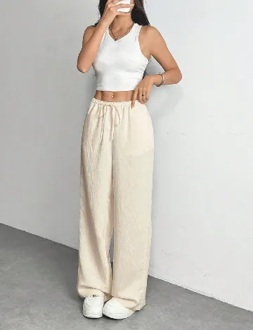 Pantaloni SHEIN, crem