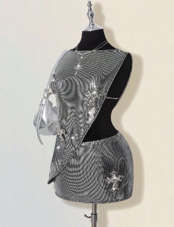 Compleu SHEIN, argintiu