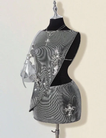 Compleu SHEIN, argintiu