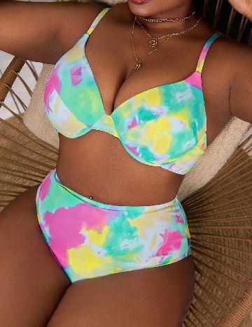 Costum de baie SHEIN CURVE, mix culori