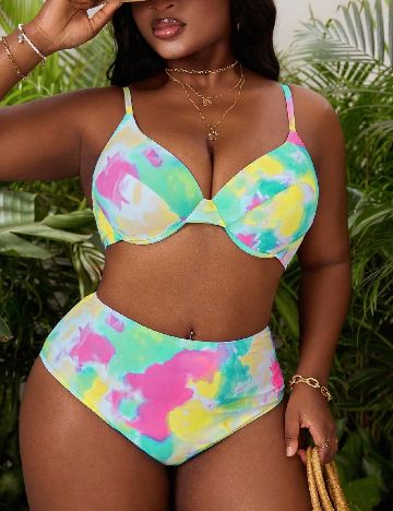 Costum de baie SHEIN CURVE, mix culori
