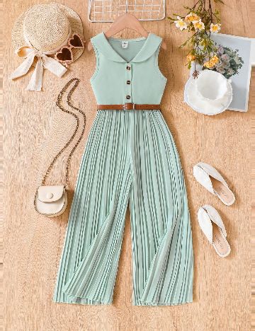 Salopeta Shein Kids, verde