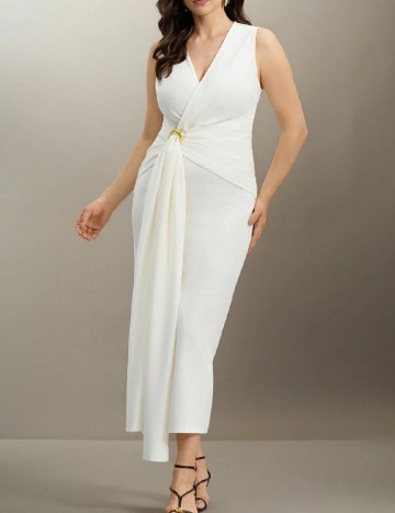 Rochie lunga SHEIN CURVE, alb