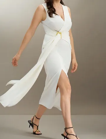 Rochie lunga SHEIN CURVE, alb