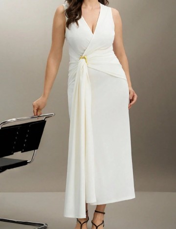 Rochie lunga SHEIN CURVE, alb