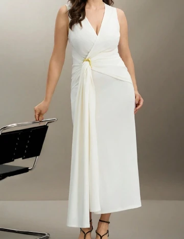 Rochie lunga SHEIN CURVE, alb