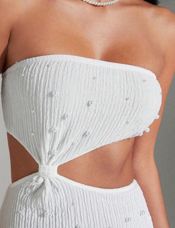 Rochie medie Haute, alb