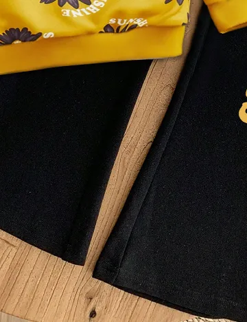 Compleu Shein Kids, negru/galben