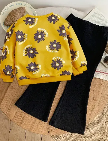 Compleu Shein Kids, negru/galben