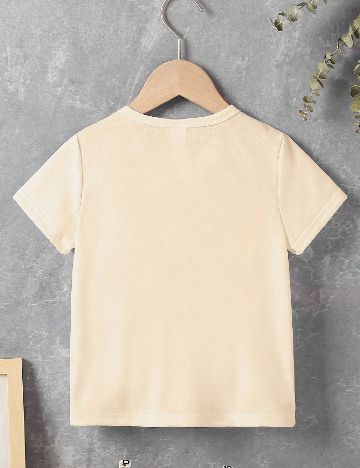 Tricou Shein Kids, crem