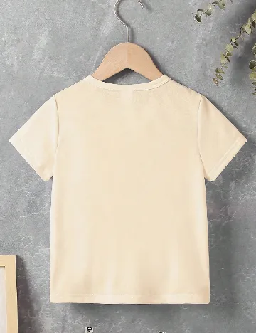 Tricou Shein Kids, crem