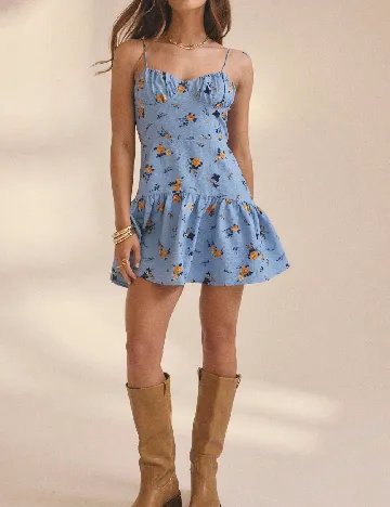 Rochie scurta Aralina, albastru