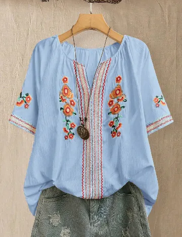 Bluza SHEIN CURVE, albastru