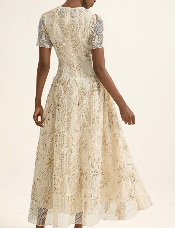 Rochie medie Aveloria, crem