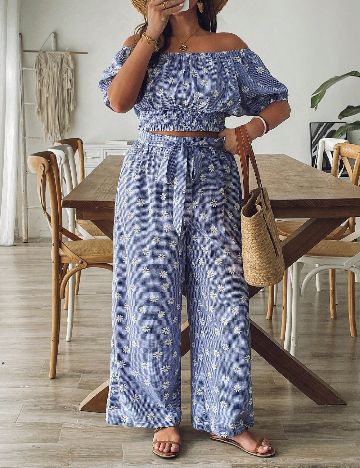 Compleu SHEIN CURVE, floral print