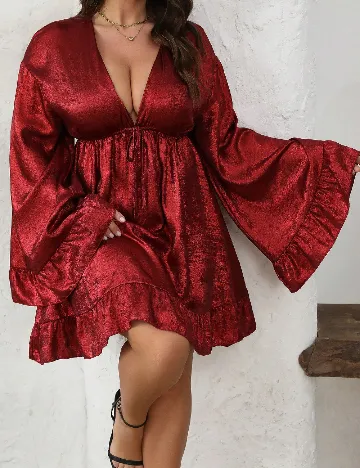 Rochie scurta SHEIN CURVE, rosu