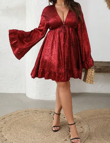 Rochie scurta SHEIN CURVE, rosu