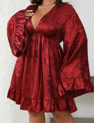 Rochie scurta SHEIN CURVE, rosu