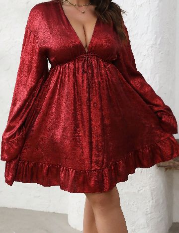 Rochie scurta SHEIN CURVE, rosu