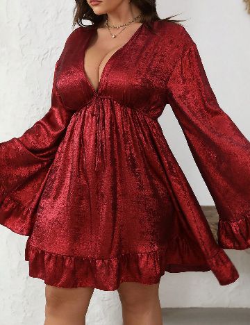 Rochie scurta SHEIN CURVE, rosu