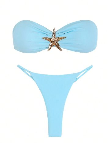 Costum de baie SHEIN, bleu