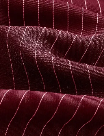 Pantaloni SHEIN CURVE, visiniu/alb