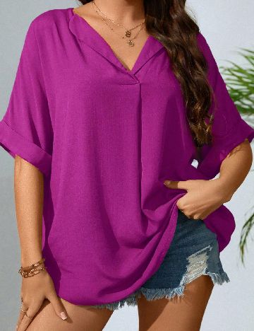Bluza SHEIN CURVE, mov
