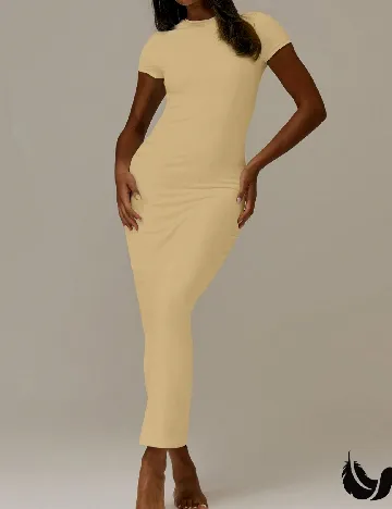 Rochie lunga Musera, crem