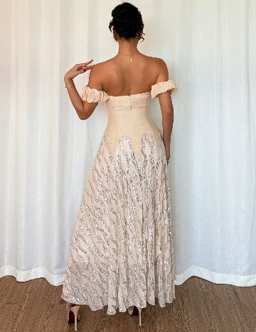 Rochie lunga SHEIN, crem