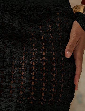 Fusta de plaja SHEIN, negru