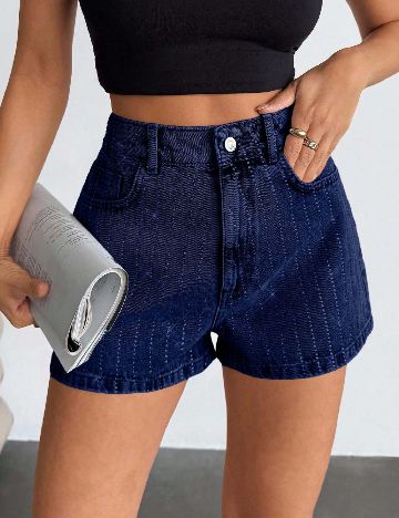 Pantaloni scurti SHEIN, bleumarin