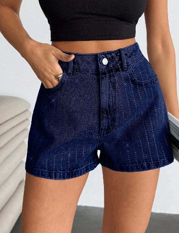 Pantaloni scurti SHEIN, bleumarin