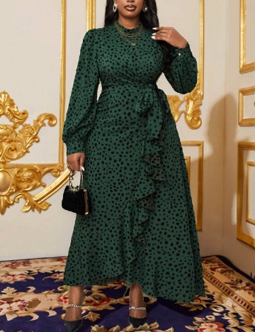 Rochie lunga SHEIN CURVE, verde