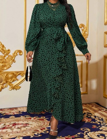 Rochie lunga SHEIN CURVE, verde