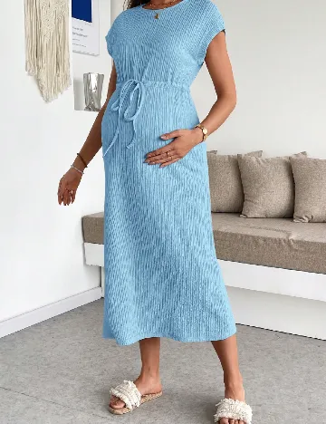 Rochie medie SHEIN Maternity, albastru