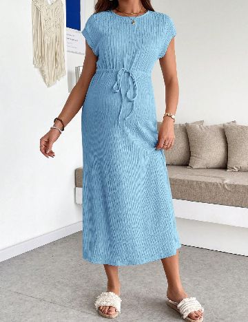 Rochie medie SHEIN Maternity, albastru