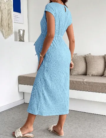 Rochie medie SHEIN Maternity, albastru