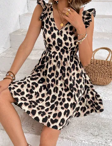 Rochie scurta SHEIN, animal print