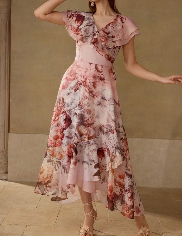 Rochie lunga MOTF, floral print