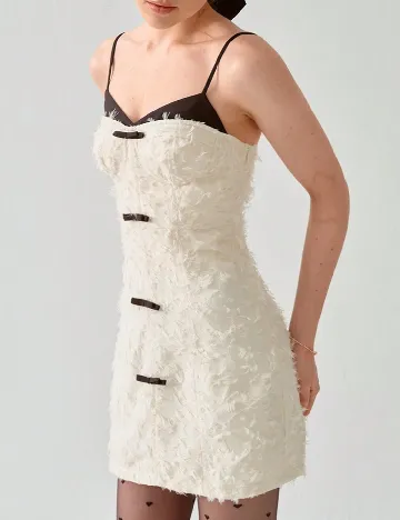 Rochie scurta SHEIN, crem