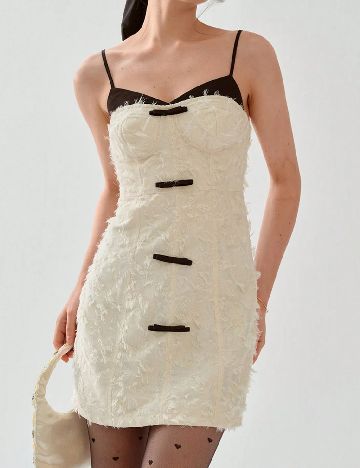 Rochie scurta SHEIN, crem