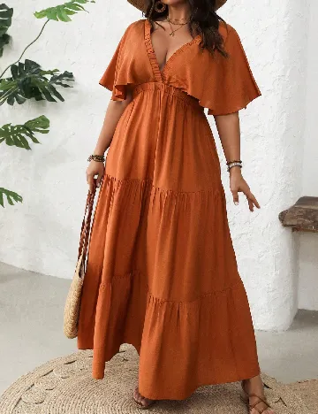 Rochie lunga SHEIN CURVE, maro