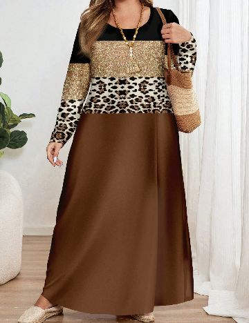 Rochie lunga Emery Rose Curve, mix culori