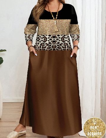 Rochie lunga Emery Rose Curve, mix culori