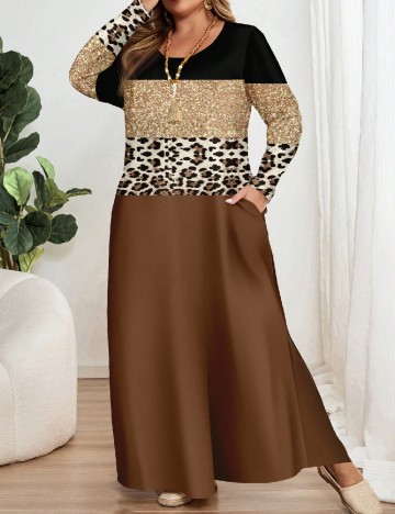 Rochie lunga Emery Rose Curve, mix culori