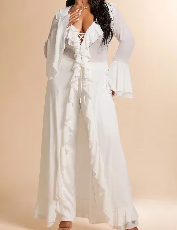 Kimono SHEIN CURVE, alb